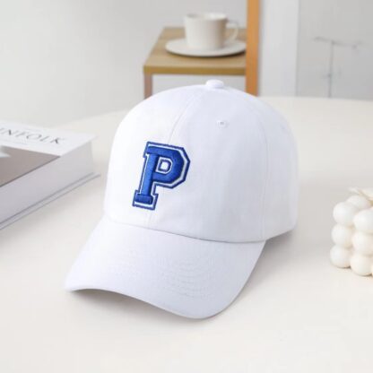 Купить Letter P Embroidered Baseball Cap 100% Cotton Classic Sports Casual Golf Cap Sunhat Men's Women's Snapback Hats Adjustable For Spring Summer Autumn