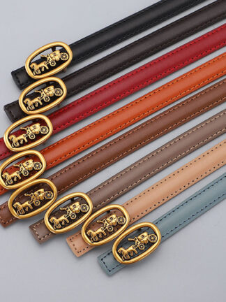 Купить Belt dress simple versatile Fashion Women Leather Belts Thin Skinny Metal Gold Elastic Buckle Waistband Belt Accessories