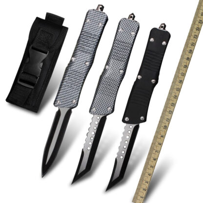 Купить Military Survival Tactical Knives Front Automatic Knife 440C Steel OTF Camping Outdoor Hunting Knife Skinning Fixed Blade Pocket Combat EDC Tools