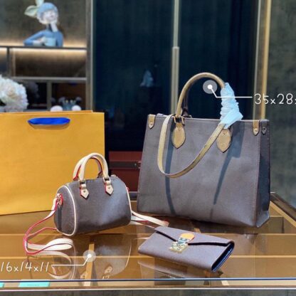 Купить 3PC Luxurys designers Women Fashion Totes handbags cross body Shoulder Bags combination famous classic flower Brown capacity portable day backpack 06