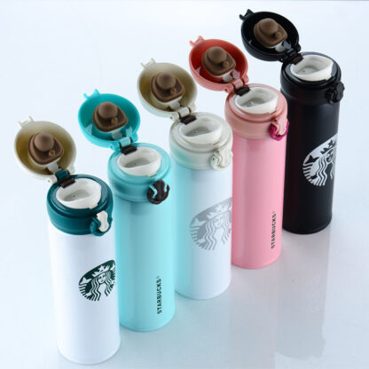 Купить Wholesale Top Quality Starbucks Water Bottle High Capacity Glass Stainless Steel Thermal Insulation Cup 500ML 5 Styles