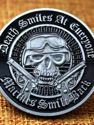 Купить 50pcs Non Magnetic Souvenir Craft United States Corps Marine Soldier skull Bronze Plated Challenge Military Coin