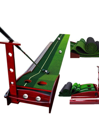 Купить Wooden Golf Putting Green with Automatic Ball Return System Mini Practice Training Tool Home Office Mens Gift Indoor and Outdoor Use