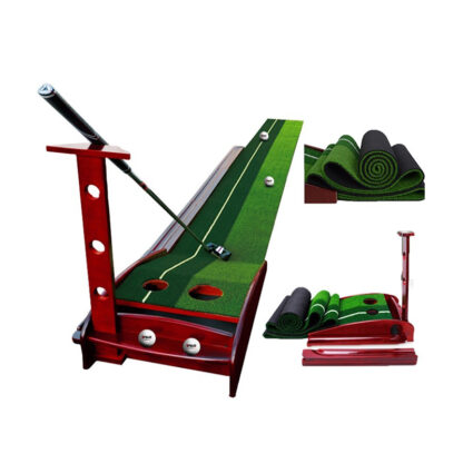 Купить Wooden Golf Putting Green with Automatic Ball Return System Mini Practice Training Tool Home Office Mens Gift Indoor and Outdoor Use