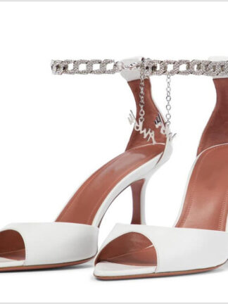 Купить 2021 Sale-Quality Amina Shoes Pointed wine glass and diamond chain sandals High Heels