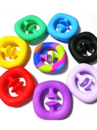 Купить Rainbow Fidget Grab Snap Squeeze Toy Party Favor Hand Snappers Hands Strength Grip Grabs Squeezy Sensory Toys