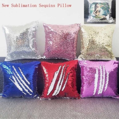 Купить sublimation magic sequins blank pillow cases transfer printing DIY personalized customized gifts wholesales 6colours 40*40CM