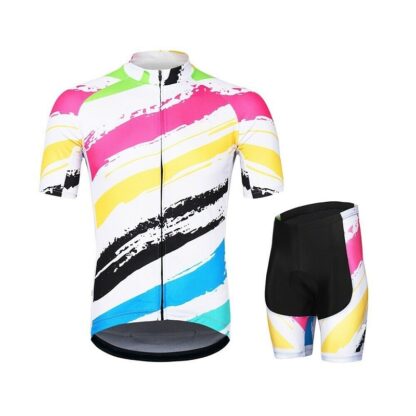 Купить 2021 Cycling Clothing Set Short Sleeve Jersey Bicycle Shirts Suits Padded Bike Shorts