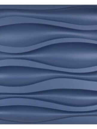 Купить Art3d 50x50cm 3D Plastic Wall Panels Stickers Soundproof Wave Design Navy Blue for Living Room Bedroom TV Background (Pack of 12 Tiles 32 Sq Ft)