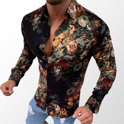 Купить Hawaiian mens Bluse Vintage Shirts Long Sleeve Autumn Chemisier Skinny Fit Various Pattern Man Clothes Cardigan Plus Size Blouse