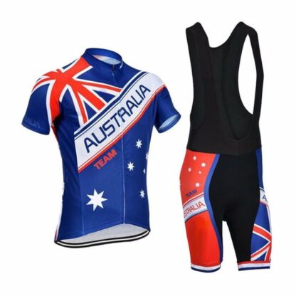 Купить 2021 Australia Natinal Flag Team Men's Cycling Jersey Kits