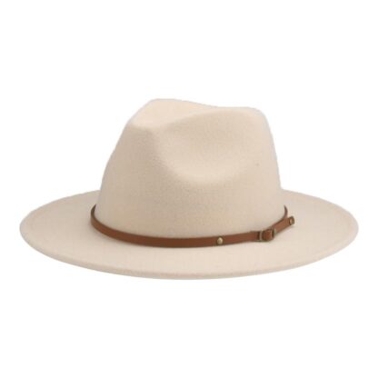 Купить New Fashion Wide Brim Hats Women Solid Panama Belt Band Classic Formal Wedding Decorate For Men Camel Khaki Fedora Sombreros De Mujer