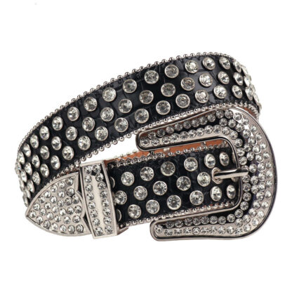 Купить Wtern Rhinton Belt Diamond Belts Leather Studded Belt Cinturon Para Mujer Cowgirl Cowboy Cinto De Strass For Men Women
