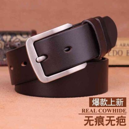 Купить Italian top versatile needle buckle men's durable leather pants belt