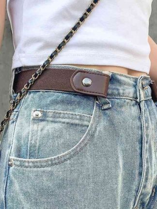 Купить Lazy invisible seamless Jeans Belt versatile elastic belt for men and women