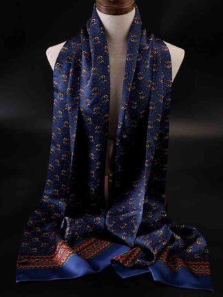 Купить New Fashion Spring and autumn high-grade men's mulberry double-layer double-sided silk scarf Bib man Changji
