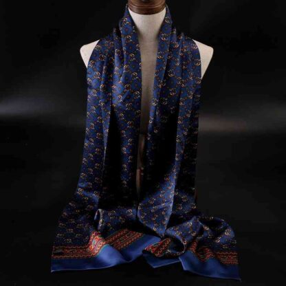 Купить New Fashion Spring and autumn high-grade men's mulberry double-layer double-sided silk scarf Bib man Changji