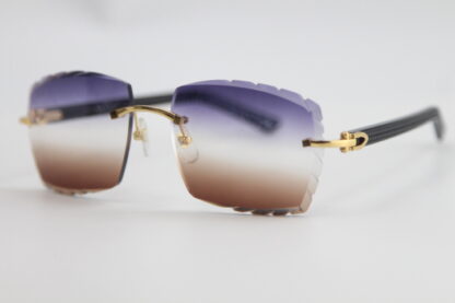 Купить Wholesale Latest Sunglasses 3524012 Black Plank Rimless glasses Fashion High Quality Male and female engraving lens C Decoration
