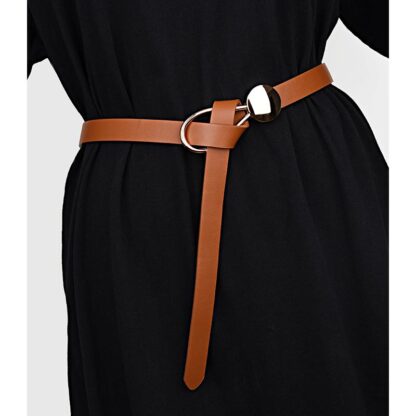 Купить Belts Ladies Black Camel Fine Waist Belt Designer Versatile Knotted Decoration Fashionable Sweater Dress Overcoat Strap