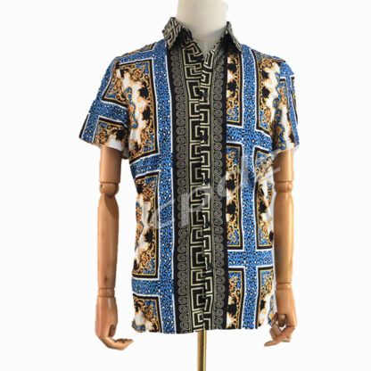 Купить Plus Sizes Men Casual vintage button down Shirts Short Sleeve Summer Hawaiian Shirt Skinny Fit Various Pattern Man Clothes Cardigan Blouse