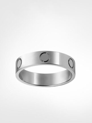 Купить 50%off 4mm 5mm titanium steel silver love ring men and women rose gold jewelry for lovers couple rings gift size 5-11
