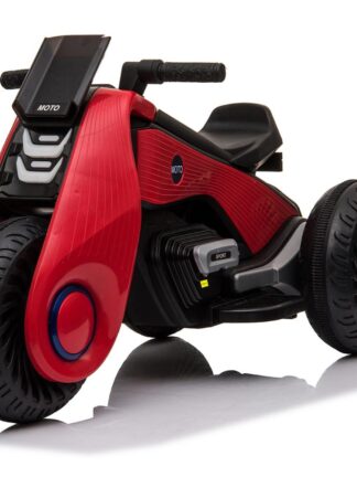 Купить Children's Electric Motorcycle 3 Wheels Double Drive Red Child Charged Toys With Music Playback Function Perfect Gift For Kids