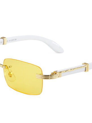 Купить Fashion Men Women Sunglasses Rimless Frames Retro Vintage Sun glasses Brand Rectangle Eyeglasses Gold Metal Wooden Bamboo Frames Black Brown Red Clear Lens With Box