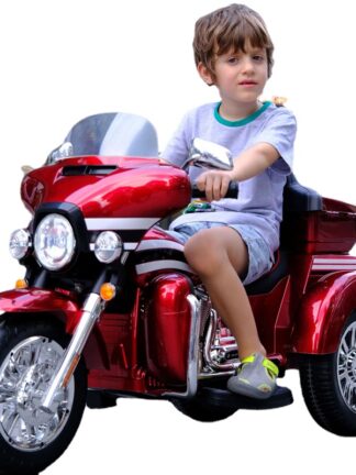 Купить Children's Electric Motorcycle Three-wheeled Tricycle Police Car Charging Stroller Baby Girl Boy Ride on E-Car for Kids