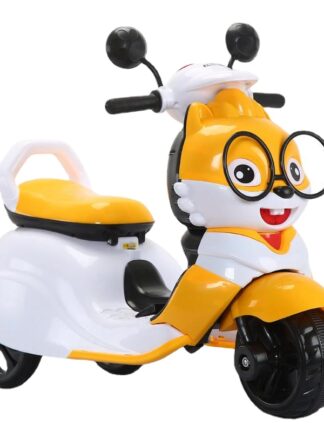 Купить New Cartoon Cute Squirrel Shape Children Electric Motorcycle Toy Three-wheel Drive Early Education Ride on Car Electric for Kid