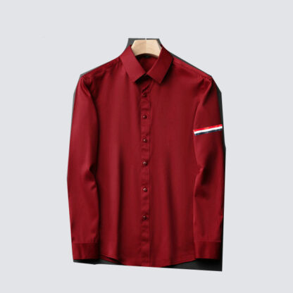 Купить 2021 Luxurys Designers Men's Business Casuals shirt men long sleeve striped slim fit masculina wine social male T-shirts fashion checked M-3XL#83