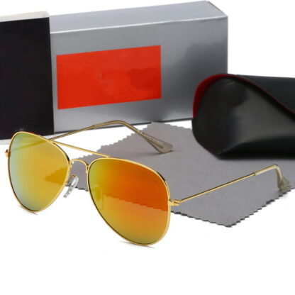 Купить sunglasses men women classical sun glasses aviator model G15 lenses Double bridge design suitable 50%off