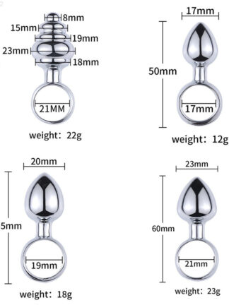 Купить 2022 adultshop Plug Anal toys Sex Toys Stainless Steel Metal Butt Dildo Small Medium Big Products for Gay Anus Dilation Bead 0930