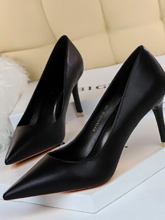 Купить Womens Designer Shoes Genuine Leather High Heels Shiny Stiletto Luxurys Dress Pointed Toe Strappy 10cm Metal Heel Red Bottom Heels 34-43 9511-17