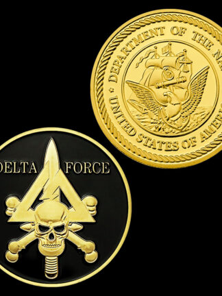 Купить 10pcs Non Magnetic Craft United States Delta Force Souvenir Gold Plated Coin Department of The Navy Collectible Challenge ommemorative Coin