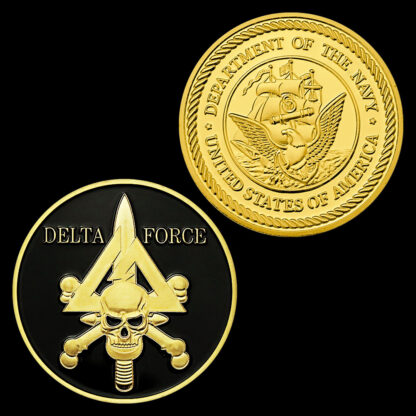 Купить 10pcs Non Magnetic Craft United States Delta Force Souvenir Gold Plated Coin Department of The Navy Collectible Challenge ommemorative Coin