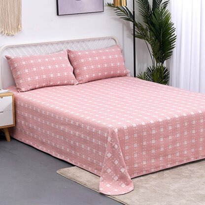 Купить Bed sheet kit Small square base lightweight super soft easy care machine washable cotton sheets in simple colour