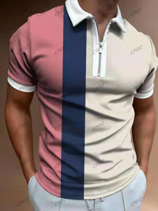 Купить Mens designer polo T shirt Polos spring summer Tactical Golf grid lapel Poloshirt Male mix color short sleeve tops solid Plaid printing plus size Casual Polo shirts