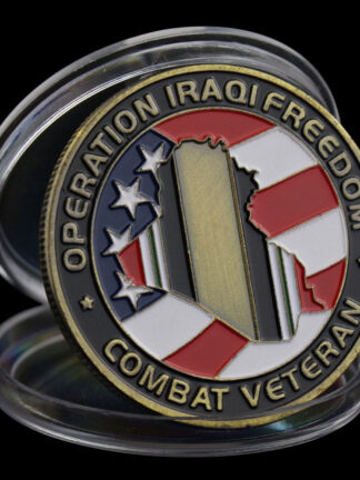 Купить 50pcs Non Magnetic Crafts Operation Enduring Freedom Combat Veteran OIF Bronze Plated Challenge Coin