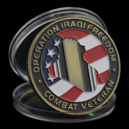 Купить 50pcs Non Magnetic Crafts Operation Enduring Freedom Combat Veteran OIF Bronze Plated Challenge Coin