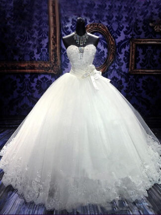 Купить Bridal Gowns Gorgeous Ball Gown Sweetheart Beading Flowers Floor- Length Charming Wedding Dress