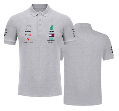 Купить Formula One racing suit F1 lapel POLO short sleeve T-shirt car work clothing customization