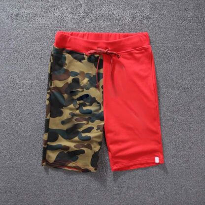 Купить Men's Pants Fashion Print Camouflage color stitching Teenager Summer Shorts Classic Streetwear Boys Sweatpants