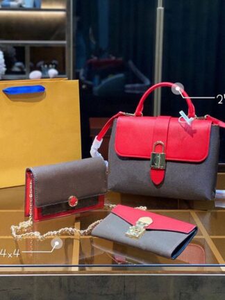 Купить 3PC Luxurys designers Women Fashion Totes handbags cross body Shoulder Bags combination famous classic flower Brown capacity portable day backpack 11