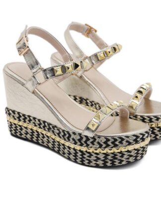 Купить 2021 Sandals Beach-Shoes Slip-On Lightweight Elastic Comfy Casual Woman No for Classics Textile-Splicing