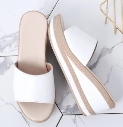 Купить Sandals 2021 Summer Shoes Lightweight Heels Plus Size Women Flip Flops Wedges