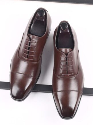 Купить 2022 Shoes Oxfords Office Business Wedding Black Male Brown Pointed Men's Set-Of-Feet