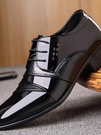 Купить 2022 Men Loafers Dress-Shoes Wedding Business Formal Lace-Up Zapato 38-44Plus-Size Hombre