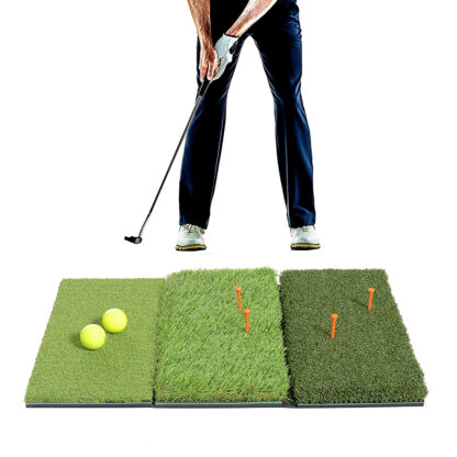 Купить Mini Golf Practice Mat Thickening Artificial Nylon Turf Rubber Tee Backyard Outdoor Hitting Non-Slip Durable Training Pad