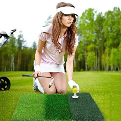 Купить 3-in-1 Mini Golf Course Artificial Turf Grass Mat Foldable Includes Tight Line Rough and Fairway for Driving Training& Putting Non-Slip