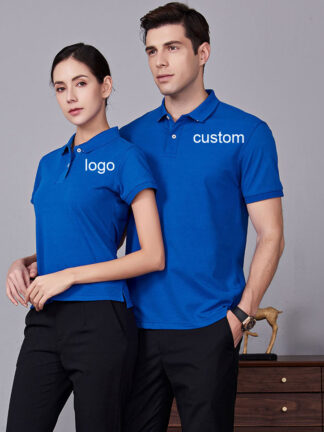 Купить Summer Men Plain Basic Tee Cotton Polo T Shirts Couple Fashion Customized Polos Shirt